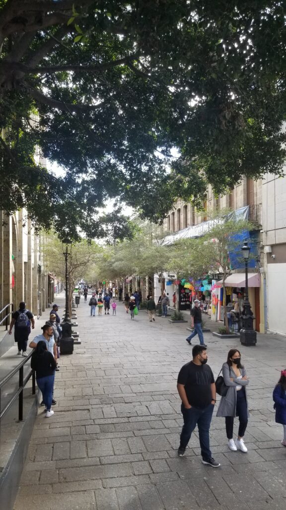 Exploring Guadalajara in the shopping district in Mexico