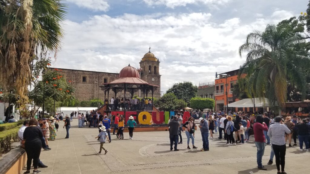 Tequila sign in Mexico near Guadalajara