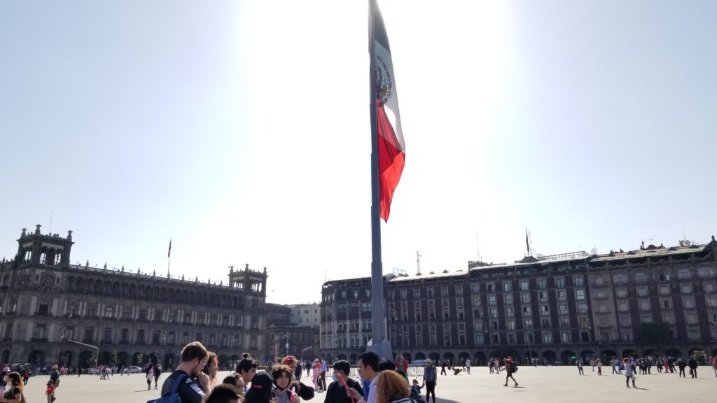 The Zocalo in Mexico City as one of the places to visit in Mexico