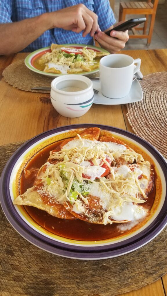 Chilaquiles for food to eat in Mexico